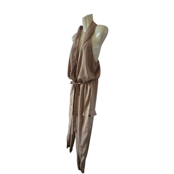New York & Company Beige Sleeveless Jumpsuit - Picture 5 of 8